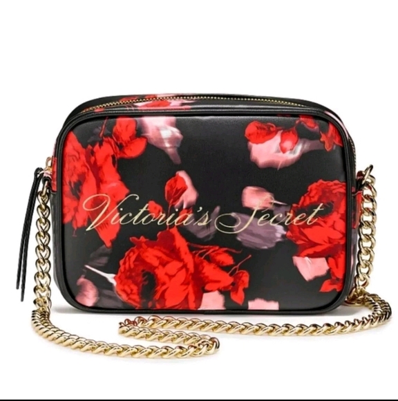 VICTORIA SECRET LIMITED EDITION RED ROSES PRINT WOMEN SLING BAG - Picture 1 of 5